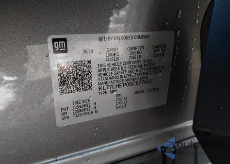 2025 Chevrolet Trax Fwd Lt from USA, damaged, VIN KL77LHEP0SC077413